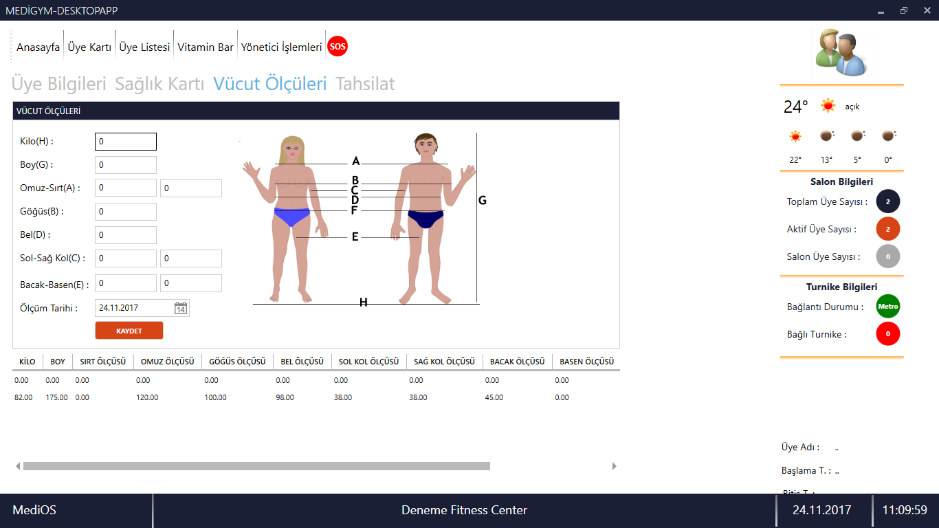 medigym vücut ölçü 